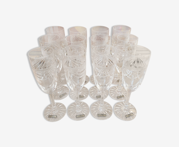Set de 12 flûtes en cristal Etzel