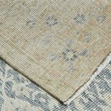 5x8 Navy Blue Beige Vintage Persian Rug, 144x259Cm SK 21485