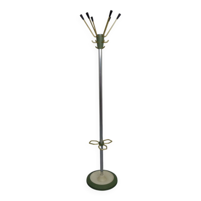 Brass & Steel Coat Rack, Germany, 1960s