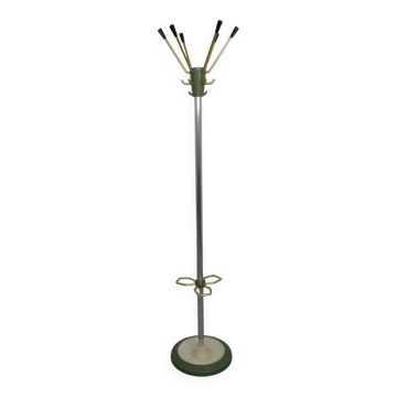 Brass & Steel Coat Rack, Germany, 1960s