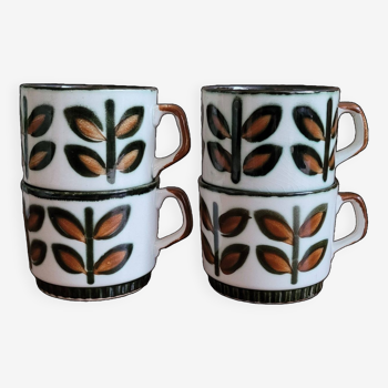 Lot de 4 tasses rambouillet 1966