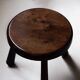 Solid wood tripod stool ⎮Folk art ⎮Mid-20th century