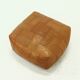 Mid-Century Patchwork Cognac Leather Pouf, 1970s