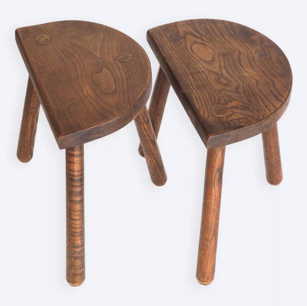 Pair of tripod stools