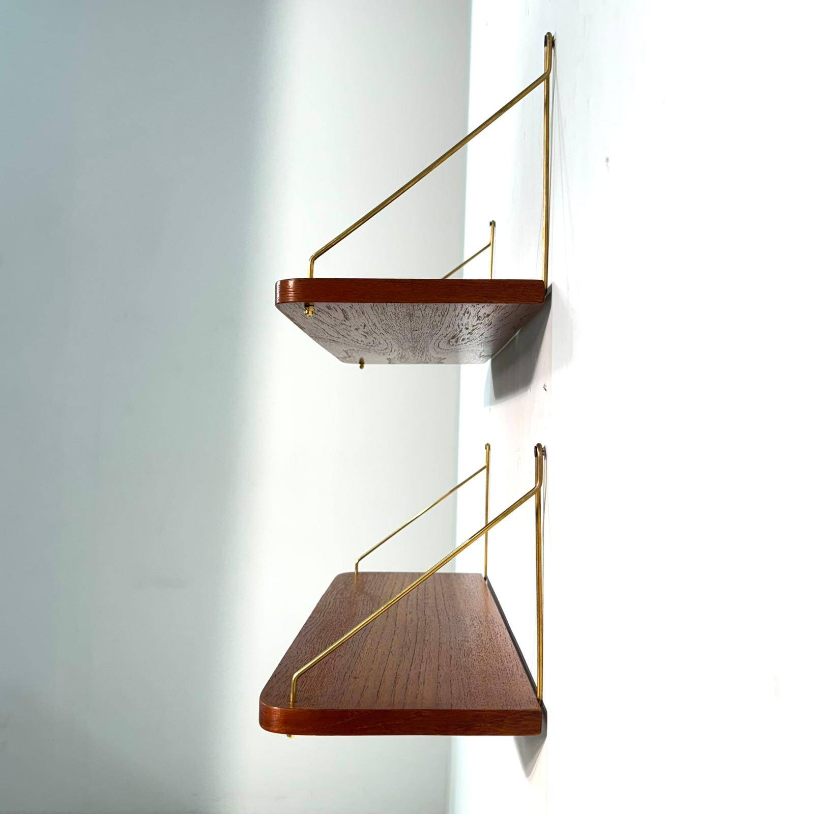 Set of two floating shelves, Danmark, 1960s
