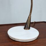 Oscar Torlasco for Lumen rare 1950s Italian table lamp in brass and marble