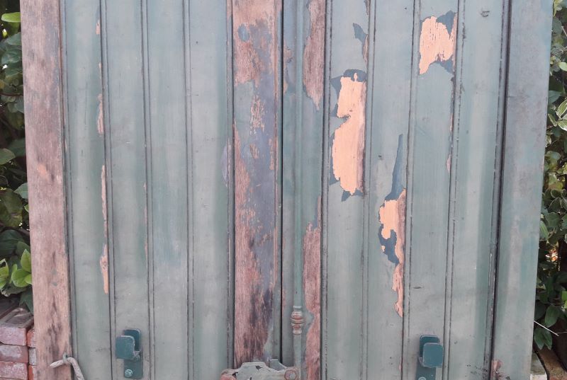 Pair of shutters oak parts with louvers 201,5x106cm