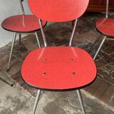 Red formica chairs