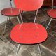 Red formica chairs