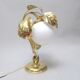 Lampe feuille dorée Hollywood Regency