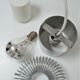 Philippe Rogier stainless steel pendant lamp for Oxar design gallery 70s