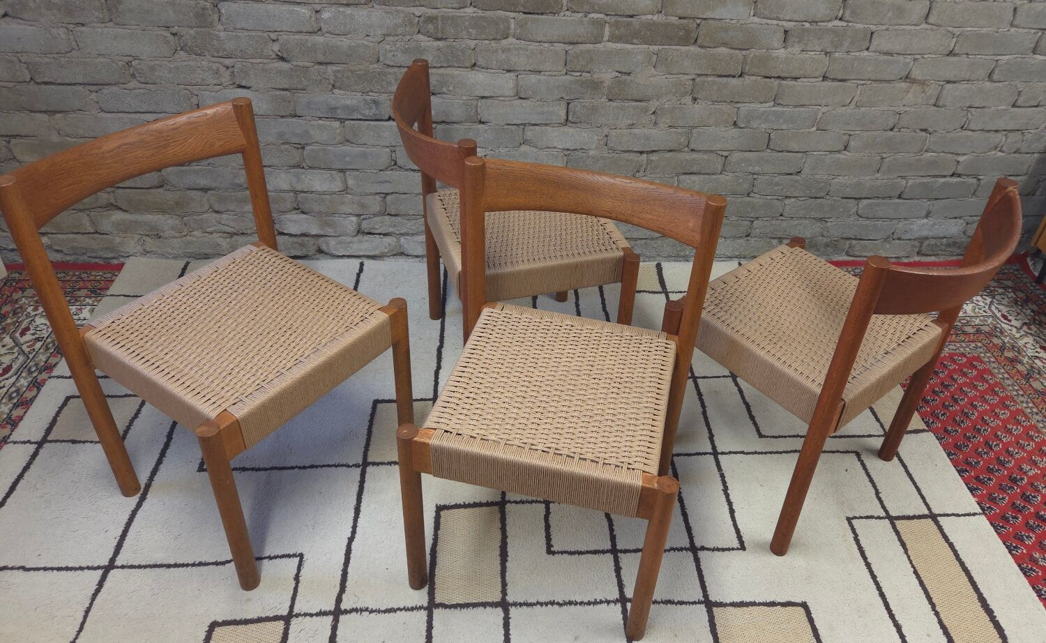 Set of 4 Danish chairs from the 1970s