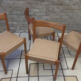 Set of 4 Danish chairs from the 1970s