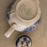 Old teapot with blue and white lid Villeroy and Boch Burgenland