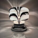 Side lamp Chromed metal and blown glass Murano Italy circa 1970