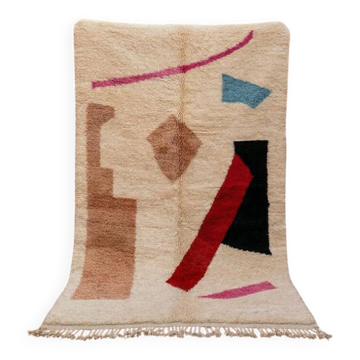 Tapis berbère a motifs colorés traditionnelle 140/260 cm