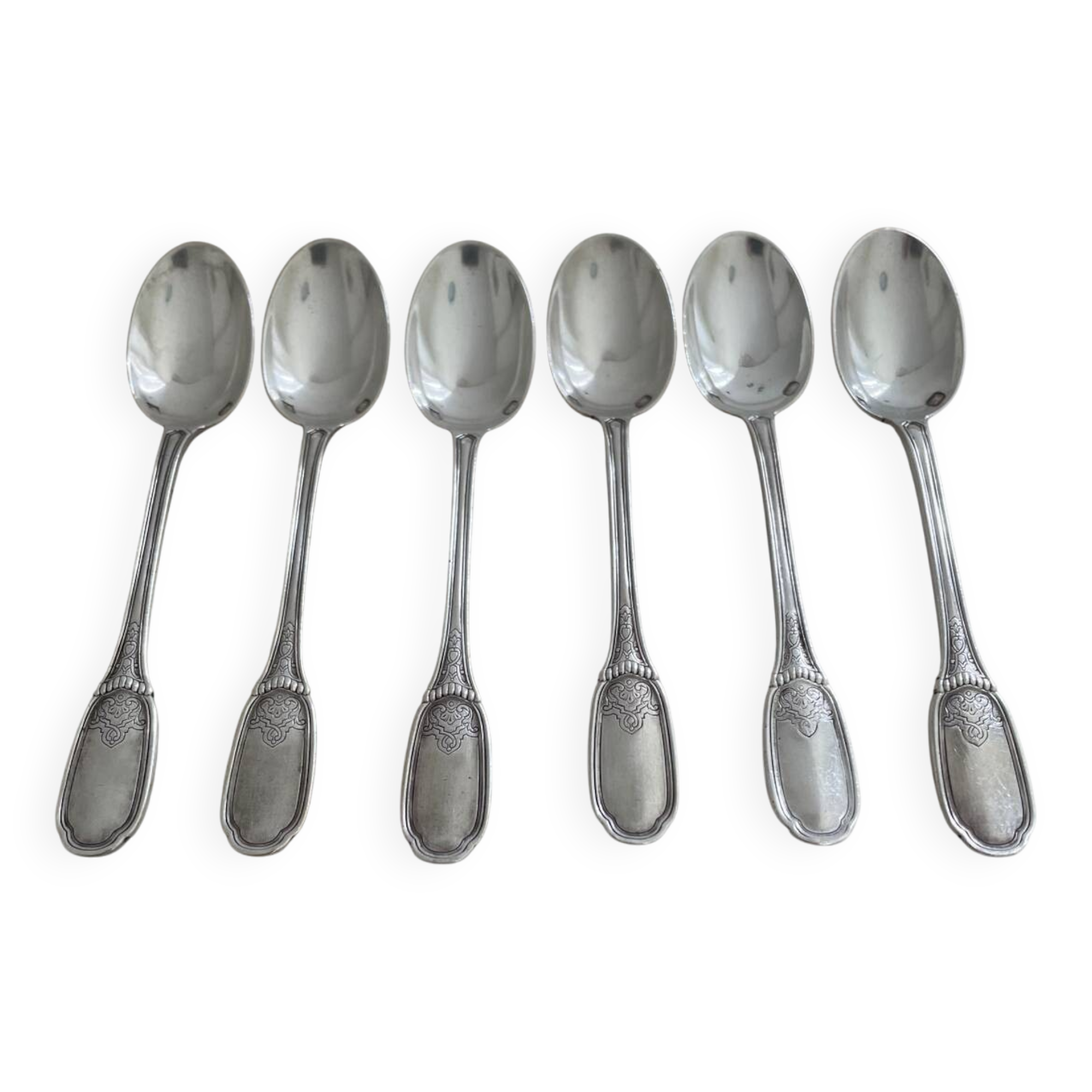 6 Laparra solid silver mocha spoons