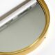 Small solid Mid Century brass wall mirror by Münchener Zierspiegel