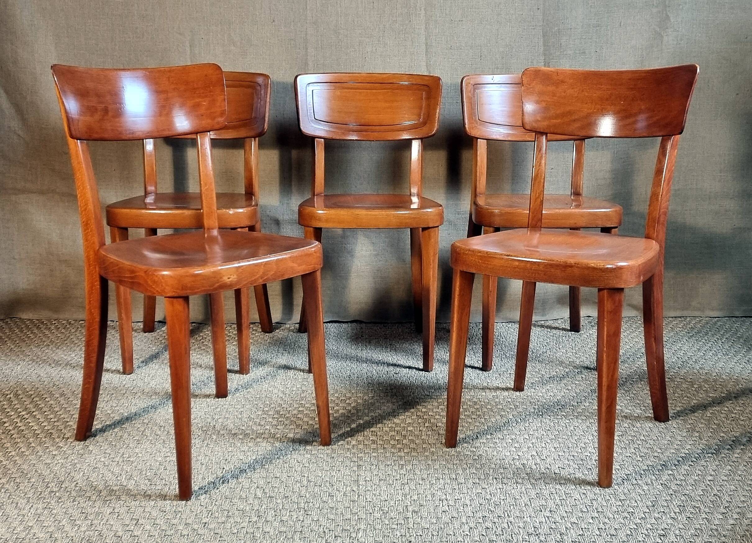 5 Horgen-Glaris bistro chairs from the 60s