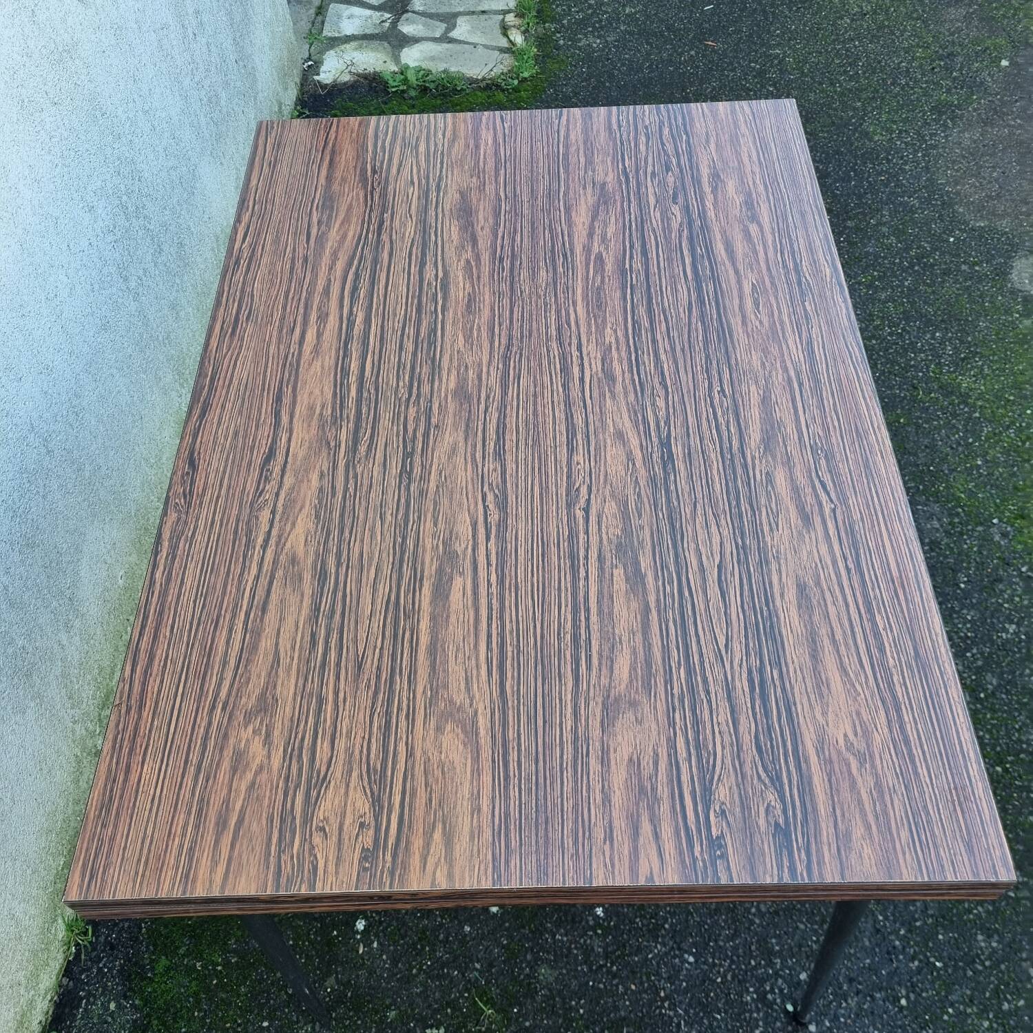 Brown Formica table from the 1970s