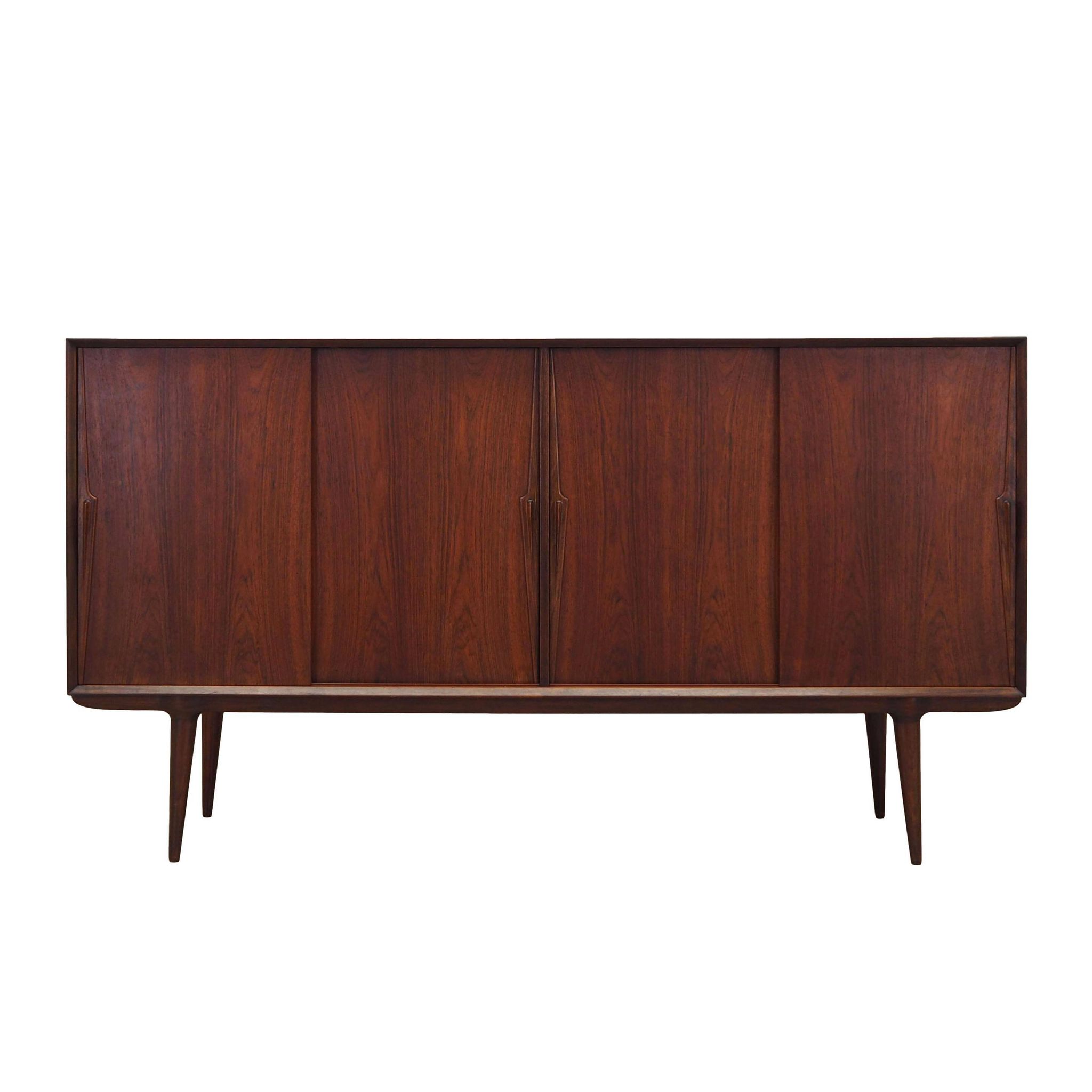 Rosewood highboard, Danish design, 1970s, manufacturer: Omann Jun