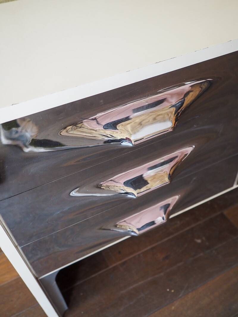 DF-2000 Commode by Raymond Loewy – chrome – Space Age design