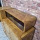 Buffet Art Déco asymétrique en noyer burl – Style "Gratte-ciel", années 1930