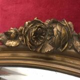 Oval mirror 30s gilded wood 80x62cm