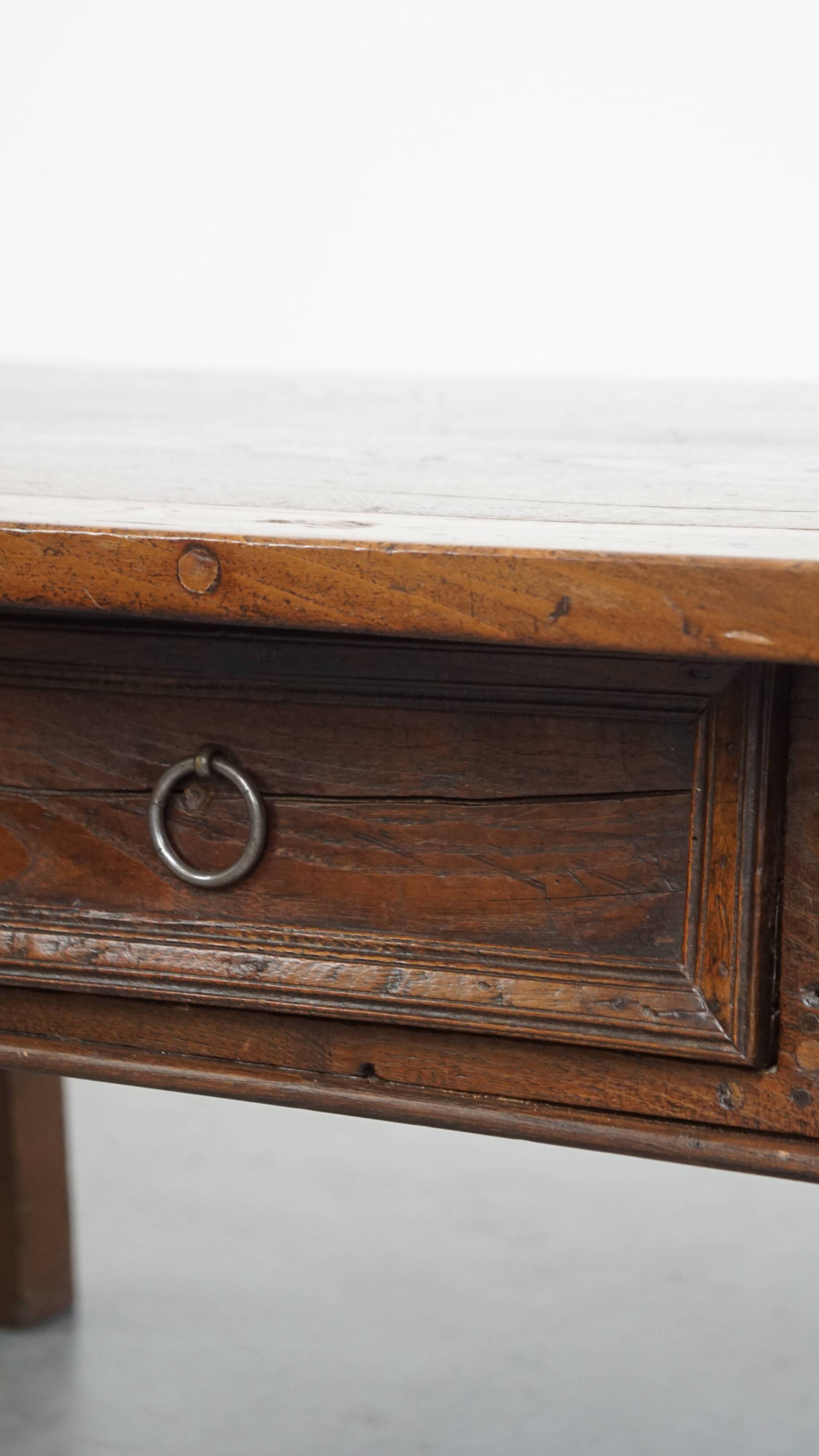Antique Southern European Chestnut Coffee Table from the 18th Century