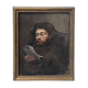French school of the 19th century, Portrait of a man reading, oil on canvas