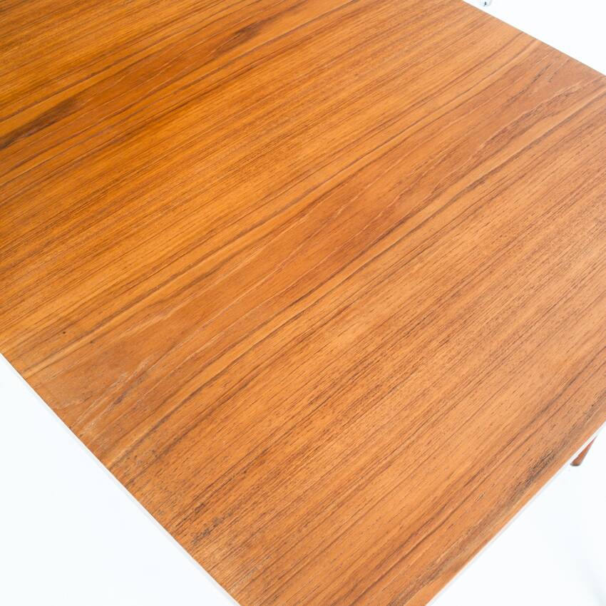 Dining table with two teak extensions. Scandinavian style. Vintage. France 1960s.