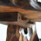 Wooden tree trunk organic carved plant stand side table, 1950s.