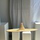 Large suspension, rattan luminaire in hat shape D:80cm