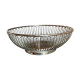 Silver metal fruit basket
