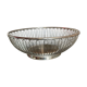Silver metal fruit basket