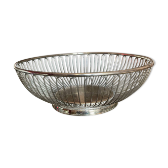 Silver metal fruit basket