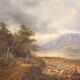 Italian landscape with wayfarers, oil on canvas dated 1845