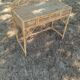 Bureau ancien en rotin osier vintage
