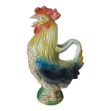 Vintage ceramic jug rooster – soft yellow and blue colours, vintage.