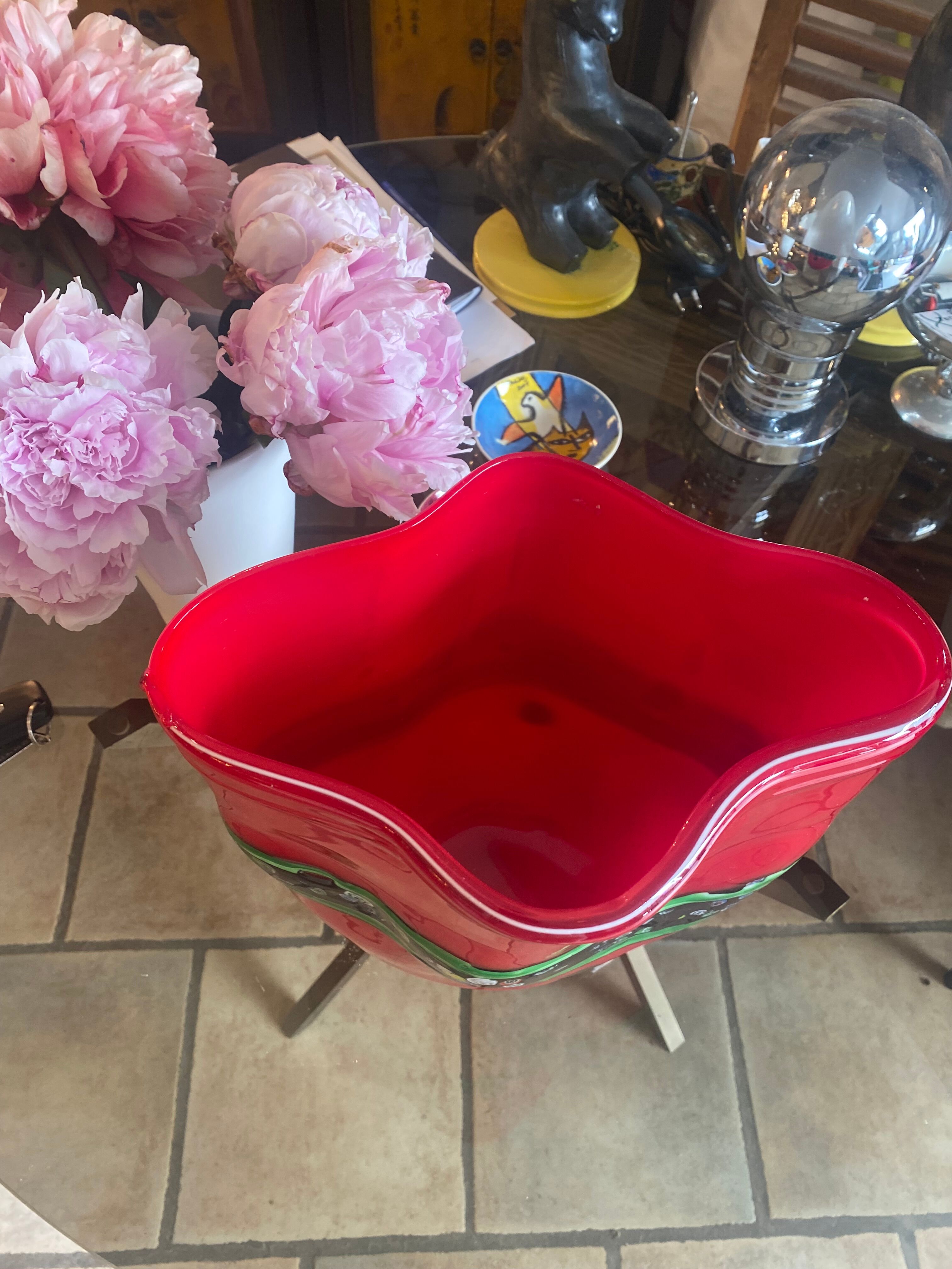 Murano blown glass vase