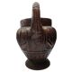 Vintage Hand-Carved Terracotta Urn - Dual Handles & Floral Motifs
