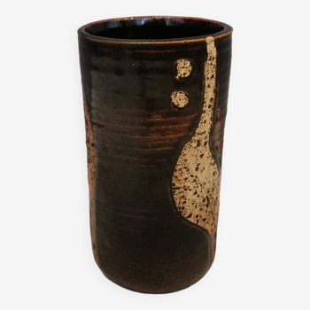 Vase danois en grès, années 1970-80