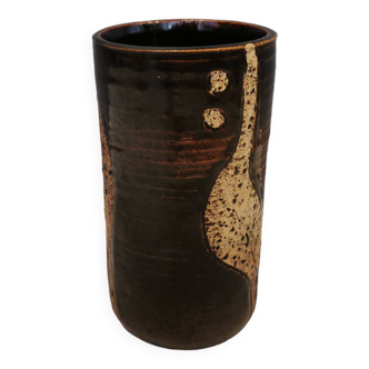 Vase danois en grès, années 1970-80