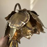 Vintage 70s gold Jansen style wall lamp