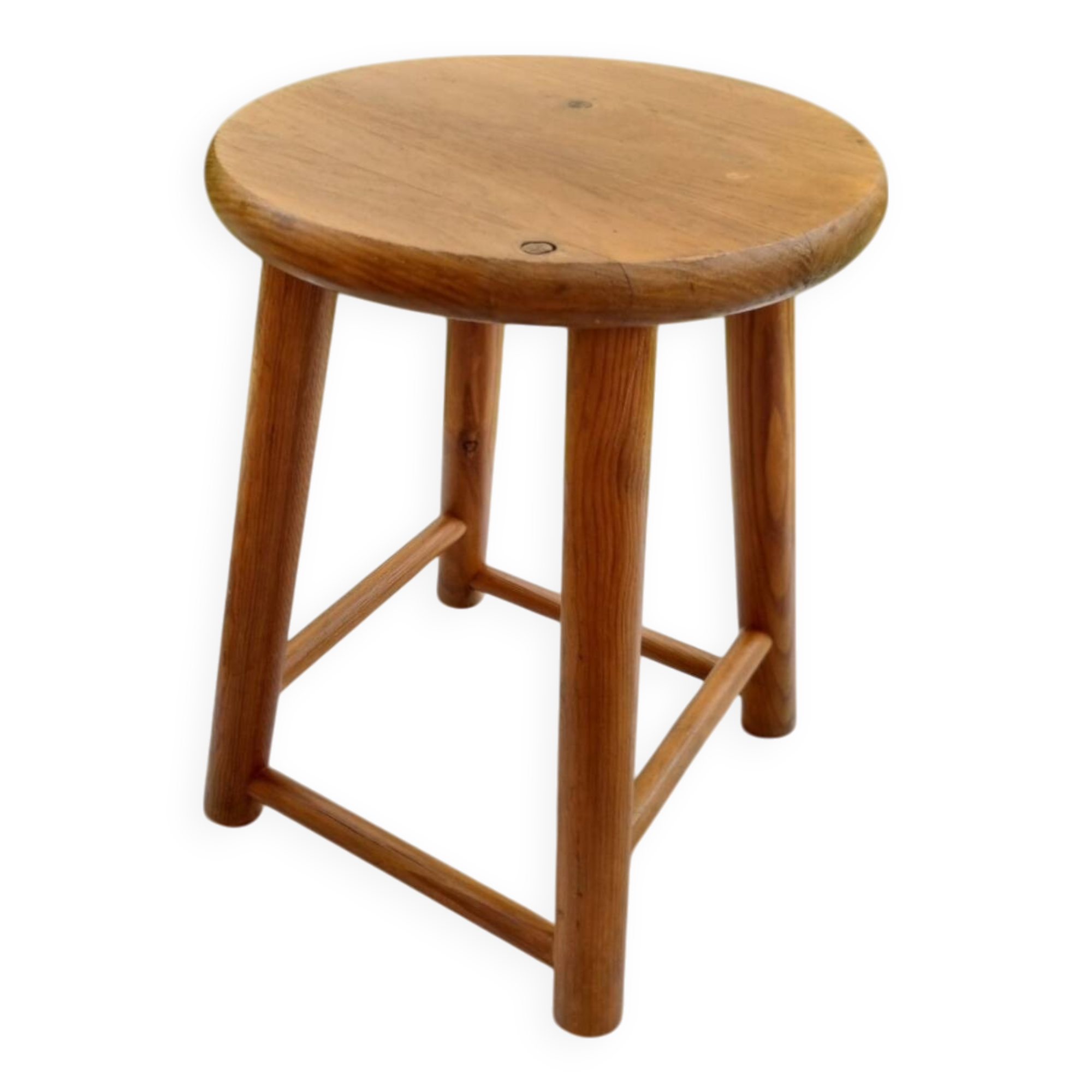 Low wooden stool