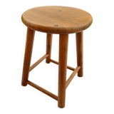 Low wooden stool