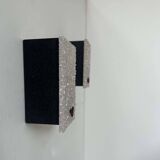 Paire d'applique  vintage, Perspex et métal laqué noir, France 1960