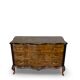 Commode italienne Art déco en loupe de noyer, années 1940-50