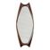Rosewood mirror Sandholdt for Jansen, Danish, 1960s