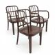 Set of 3 bentwood armchairs attributed to Josef Hoffmann for Thonet, Czechoslovakia, 1930s–1950s